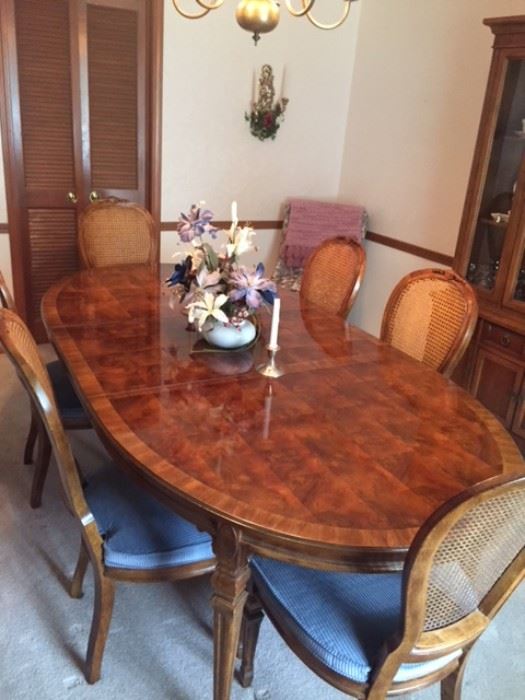 Dining room table with beautiful wood!