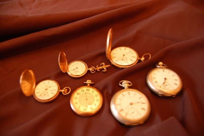 Antique Pocket Watches (some Gold)