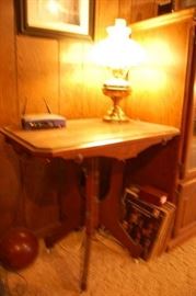 Antique Victorian Walnut Eastlake Parlor Table