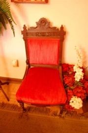 Antique Victorian Walnut Eastlake Parlor Chair