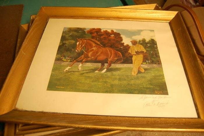 Antique Kentucky Derby Signed Prints