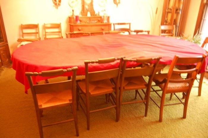 Really Nice Antique Walnut Table & Chairs