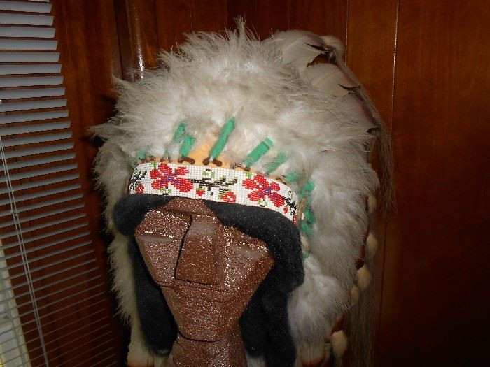 Beaded headdress - full feathers