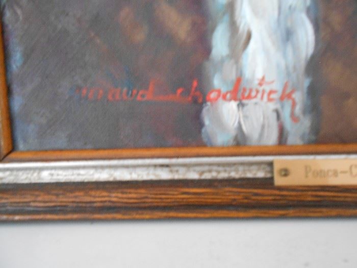 Ponca chief painted by Ms. Chadwick in San Diego 1978