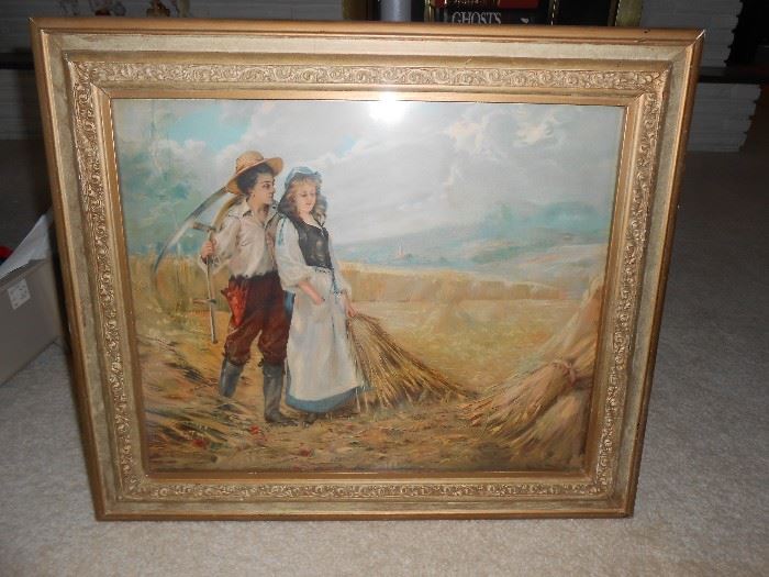 Couple pastoral landscape - Painted by Rogers 1905