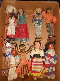 Small dolls representing various countries 1 of 2 boxes