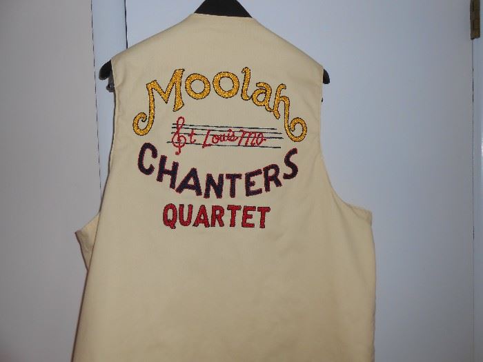Moolah St Louis Mo Chanters Quartet vest