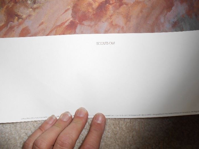 Scout's out title on print