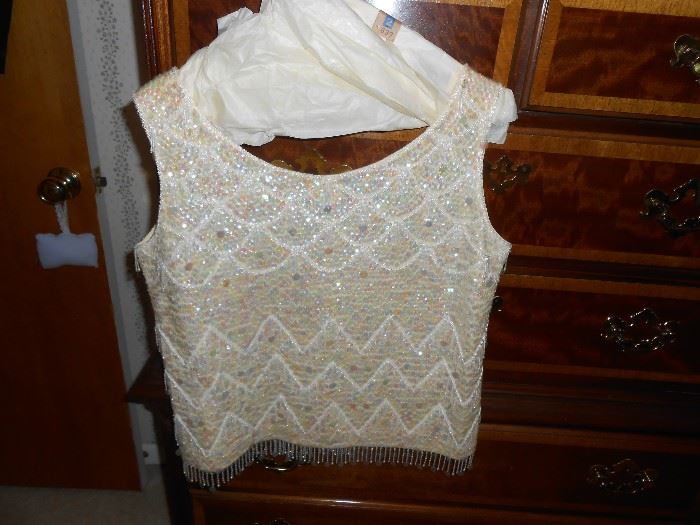 Sequinned sleeveless top - size M