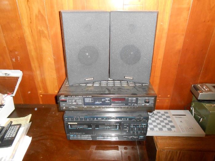 Speakers with cassettes player set
