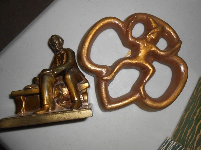 Brass man and chalk figure