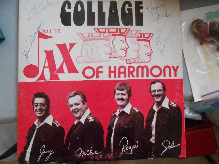 Signed Jax of Harmony album - Jerry, Mike, Roger and John