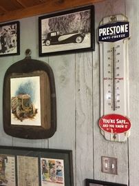 Vintage Petrol Thermometer 