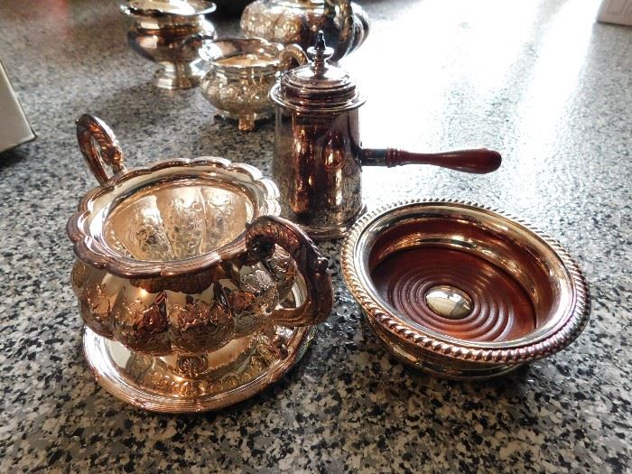 silver plate kitchen items