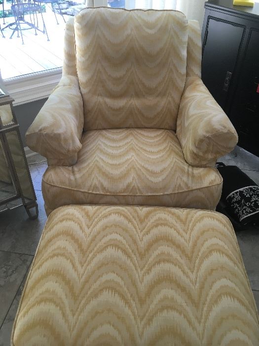 Ethan Allen chair with ottoman