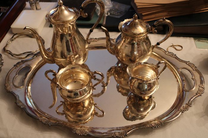 Five Piece Sterling Silver (Tray is Sterling)