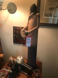 Lot 30: Native American Motif Clay Figural Sculpture