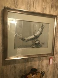 Lot 43: Hugh Cabot Charcoal & Pastel Signed Drawing Dancing Native American