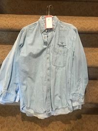 Lot 75: 5 Noddin Down Saloon Chambray Shirts, Size M