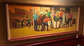 Lot 88: Large Scale Levis Poster by B. Amundsen in Shadow Box Frame 