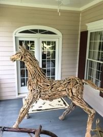 Lot 102: Life Size Driftwood Horse (Photo 1 of 2)