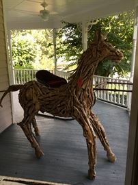 Lot 102: Life Size Driftwood Horse (Photo 2 of 2)
