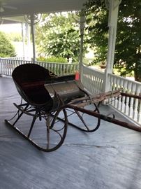 Lot 103: Hoosier Buggy Shop Sleigh w/Occupant
