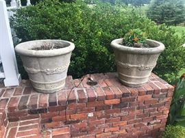 Lot 108: Pair Large Concrete Planters