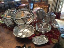 Lot 112: 7 Pcs Country Themed Pewter Inc. Arthur Court