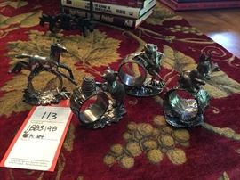 Lot 113: 4 Reed & Barton Figural Napkin Rings