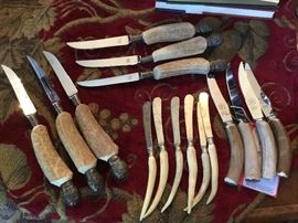 Lot 116: 16 Antler Handled Knives 