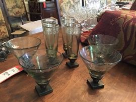 Lot 120: 8 Jan Barboglio Iron Base Glassware