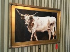Lot 122: Christine Shockley Steer Painting O/C
