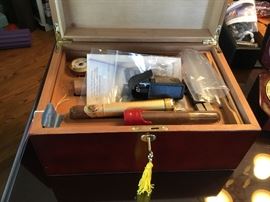Lot 153: Cigar Humidor w/Contents (Photo 2 of 2)