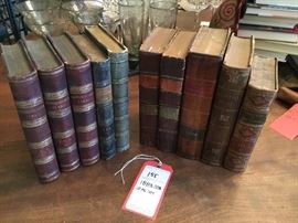 Lot 155: 10 Antique Leather Books