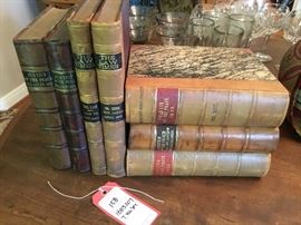 Lot 158: 7 Antique Leather Law Books