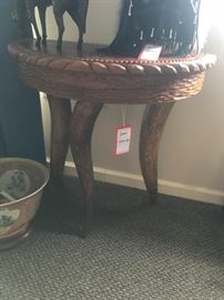 Lot 200: 3 Horn Base Demilune Console