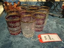Lot 206: 11 Cut Crystal Old Fashioned Glasses