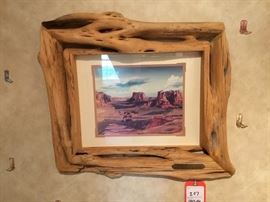 Lot 207: Douglas Andrews Print in Saguaro Cactus Frame