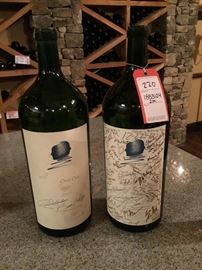 Lot 220: 2 Large Opus One Bottles signed by Party Guests 