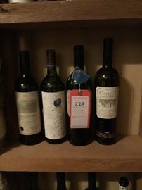 Lot 223: Lot of 4 Wine Bottles w Party Guest Signatures 
