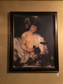 Lot 227: "Bacco" Print on Canvas after Caravaggio
