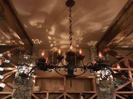 Lot 229A: Gothic Style Wrought Iron Chandelier