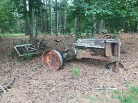 Lot 252: Vintage Iron Tractor and Plow
