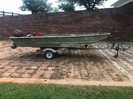 Lot 95J: John Boat with Trailer (Photo 1 of 2)