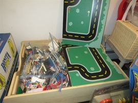 Lots of Legos and lego table