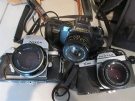 Nikon, Canon and Pentax cameras