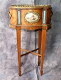 Louis XV style kingwood and Sevres porcelain mounted planter, French 19th century. H: 29" W: 17" D: 11 1/2"