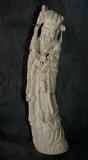 Chinese carved ivory figure of a sage. H: 15"