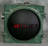 Philly lighted baseball sign.H:13.5" W:13.5"